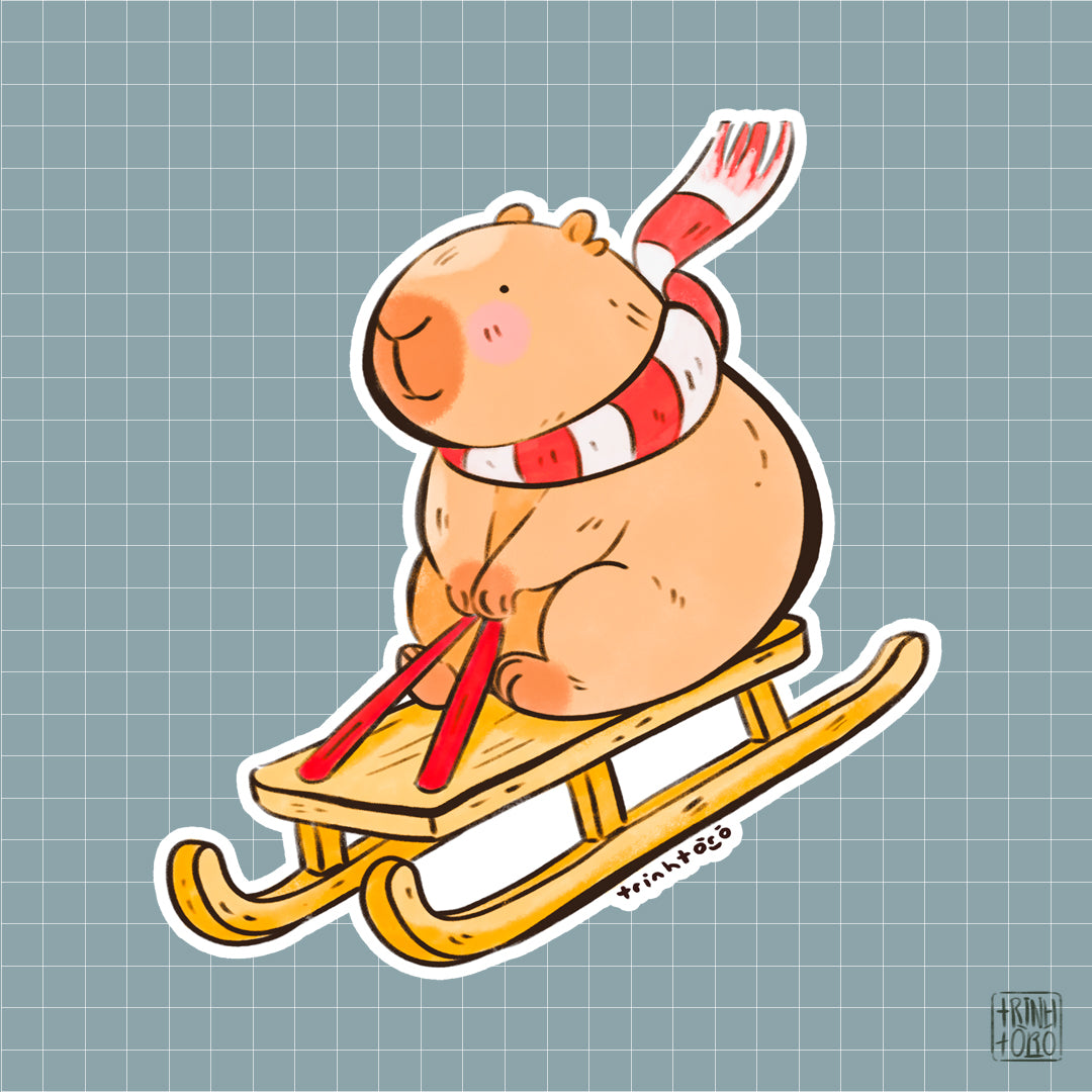 Capybara Christmas Sticker Sheet – The Perfect Holiday Gift!