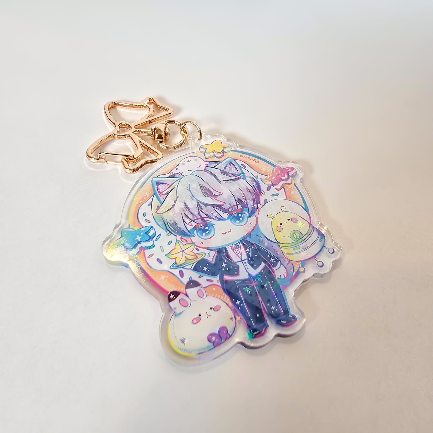 LADS Xavier and desserts keycharm