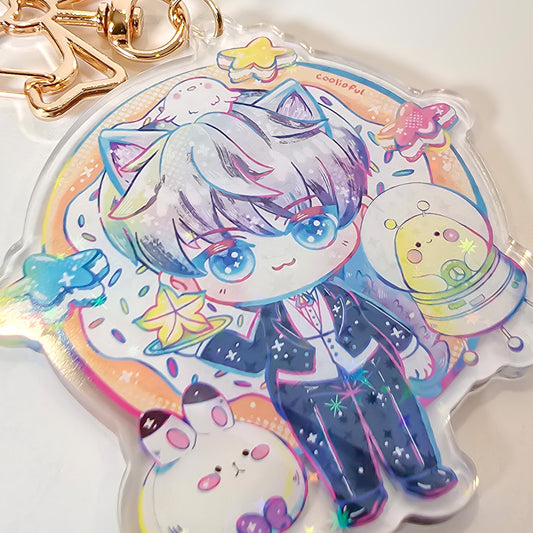 LADS Xavier and desserts keycharm