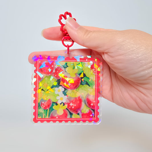 Holographic strawberry field keycharm
