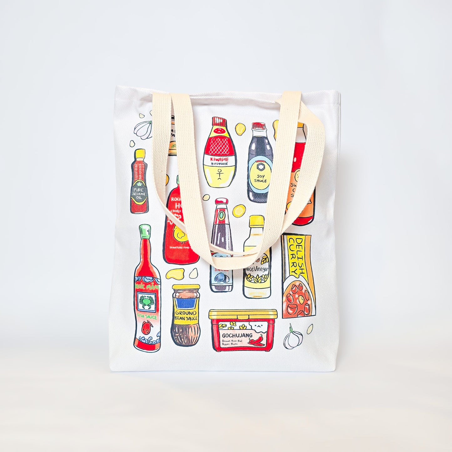 Asian sauce canvas tote bag