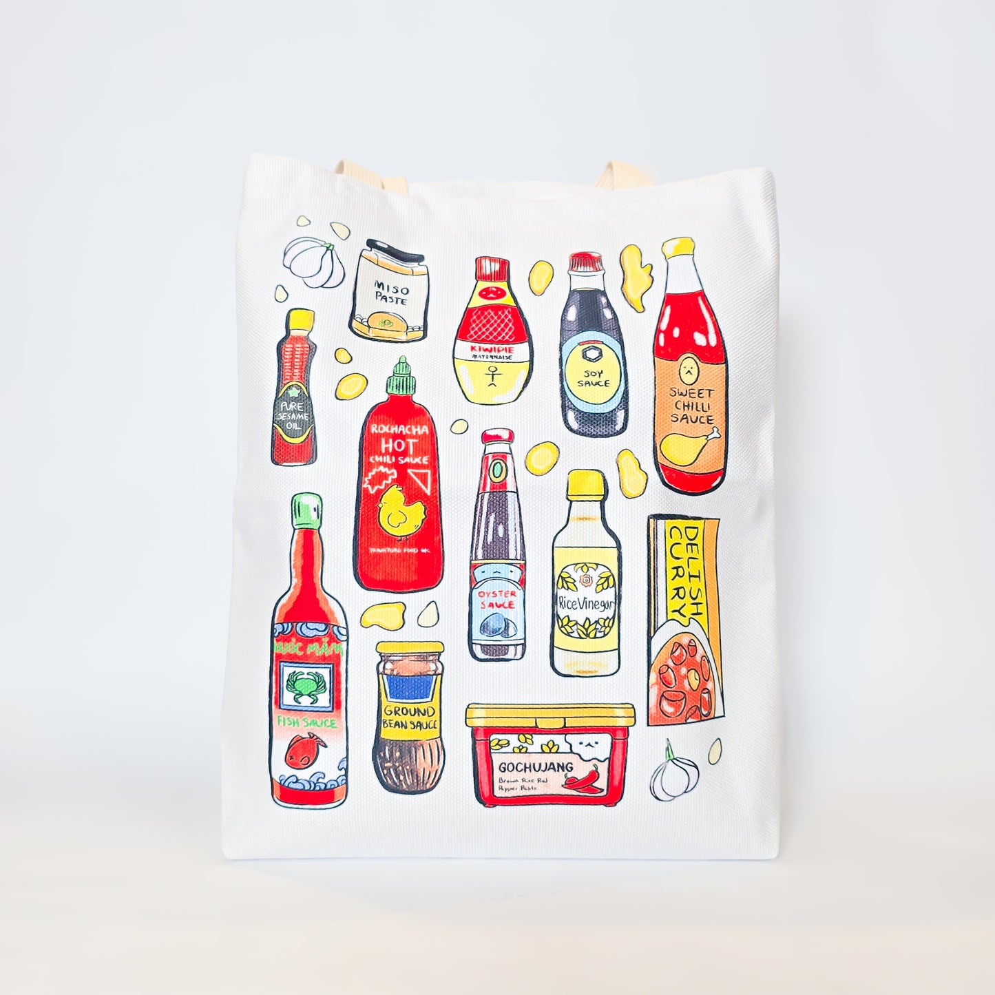 Asian sauce canvas tote bag