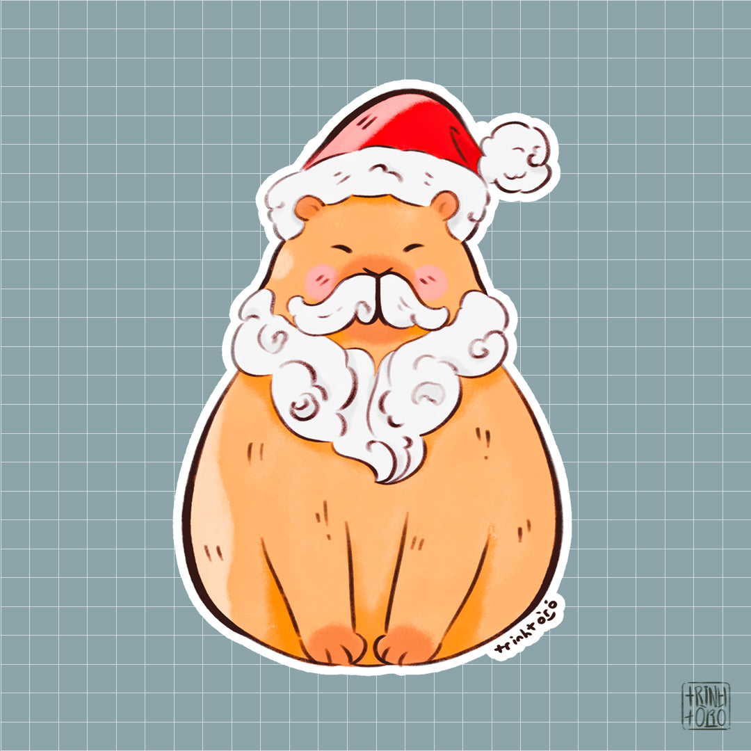 Capybara Christmas Sticker Sheet – The Perfect Holiday Gift!