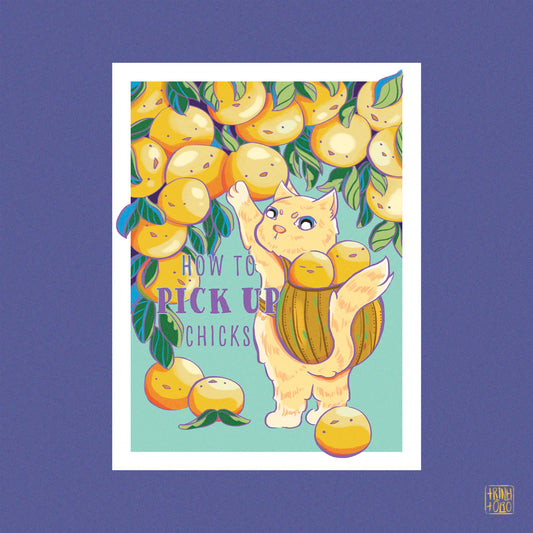 How to pick up chicks art print