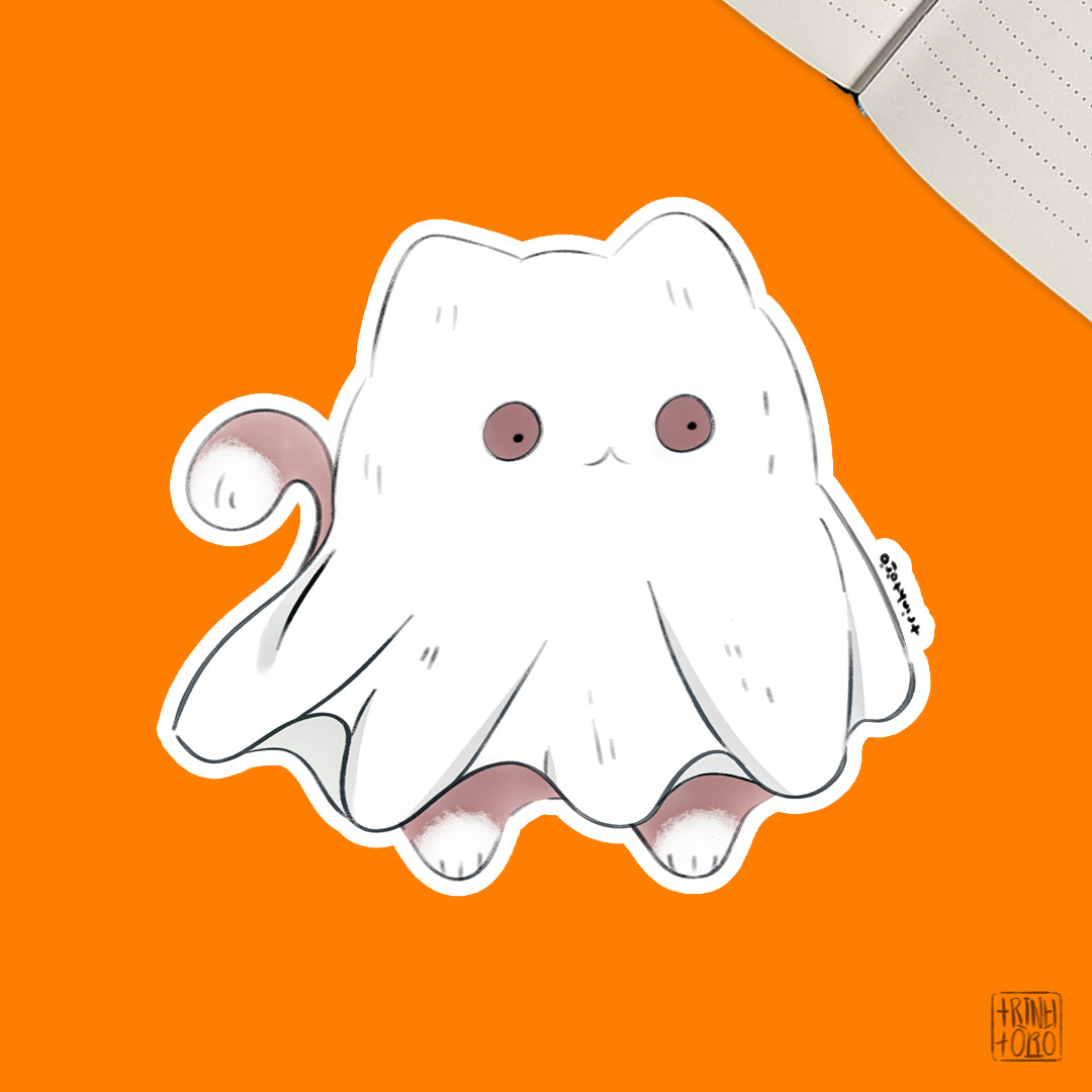 Spooky fall cats sticker sheet