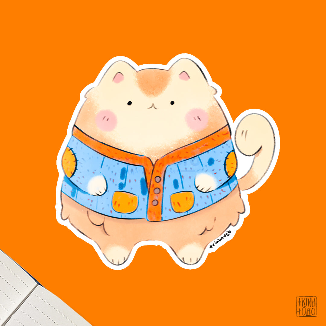 Spooky fall cats sticker sheet