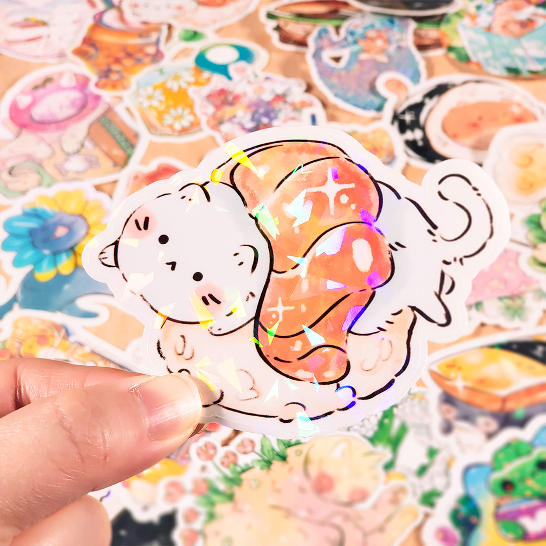Deliciously cute sushi cat sticker sheet