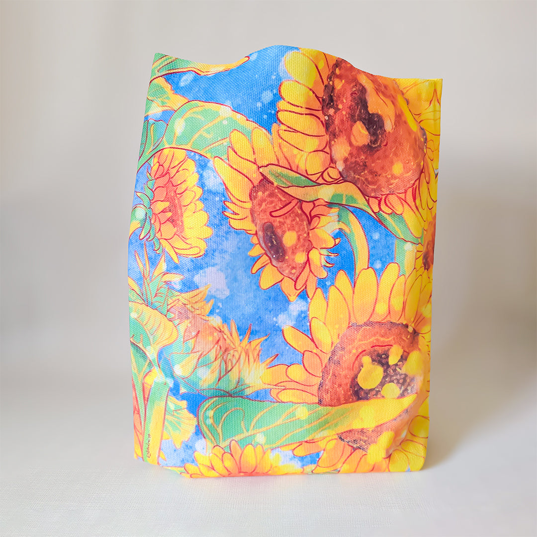 Sunflower canvas tote bag